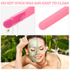 Mudder 3 Pcs Nonstick Silicone Wax Spatulas Hair Removal Sticks Applicator Reusable Hard Wax Scraper for Home Salon Body