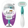 BIC Soleil 5 Sensitive Womens Disposable Razors With 360 Degree Moisture Strips For Enhanced Glide Shaving Razors With 5