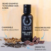 ZEUS Travel Beard Shampoo Conditioner Combo for Men Grooming Set with Green Tea Essential Oils Softens Hydrates Moisturi