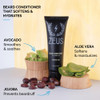 ZEUS Travel Beard Shampoo Conditioner Combo for Men Grooming Set with Green Tea Essential Oils Softens Hydrates Moisturi