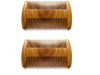 Myhsmooth Handmade Natural Green Sandalwood No Static Combs with Aromatic Scent 2 PCS Pocket Combs for Long and Short Be