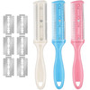 Maitys 3 Pcs Haircut Razor Comb Hair Cutting Comb with 12 Replacement Blades Double Edge Shaper for Salon Home Styling S