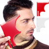 2 Pieces Beard Guide Shaping Template Tools Mustache Lineup Stencil Hairline Hair Cutting Beard Shaper Trimming Styling