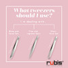 Rubis Classic Stainless Steel Slanted Tweezers for Precise Eyebrows and Hair Removal 1K105 WhiteRubis Switzerland Swiss