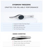 Tweezers for Facial Hair Women Men Stainless Steel Tweezers for Eyebrow with Professional HandSharpened Slanted Tips for