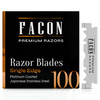 100 Facn Single Edge Razor Blades for Barber Straight Razor Straight Razor Blades for Shaving Platinum Japanese Stainles