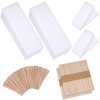 Yaomiao 400 Pieces Wax Strips Kit NonWoven Strips with Applicator for Body and Facial Hair Removal