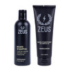 ZEUS Beard Wash Set for Men Shampoo Conditioner Duo with Green Tea Essential Oils Hydrates Softens Strengthens Beard Hai