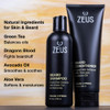 ZEUS Beard Wash Set for Men Shampoo Conditioner Duo with Green Tea Essential Oils Hydrates Softens Strengthens Beard Hai