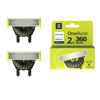 Philips Norelco OneBlade 360 Replacement Blades for OneBlade Electric Shaver and Trimmer Durable Stainless Steel Trim Ed