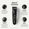 MANSCAPED The Beard Hedger Mens Premium Beard Trimmer 20 Length Adjustable Blade Wheel Stainless Steel TBlade for Precis