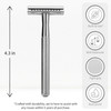 Bambaw Double Edge Safety Razor for Men Women Metal Razor with 5 Double Edge Safety Razor Blades EcoFriendly Razor Silve