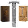 VIKINGS BLADE Adjustable Double Edge Safety Razor Luxury Case Smooth Reusable EcoFriendly The Emperor Frosted Chrome