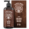 Viking Revolution Beard Wash Shampoo wArgan Jojoba Oils Softens Strengthens Sandalwood Scent 17 oz Shampoo