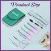 TsMADDTs 7 pcs Tweezers for Women Facial Hair Precision Tweezer Set for Eyebrows with Curved Scissor and Eyebrow Razor f