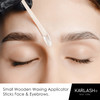 Karlash Small Wax Sticks Wood Spatulas Applicator for Body Hair Eyebrow Lip Nose Removal SlantedRound
