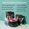 KoluaWax Premium Waxing Kit for Women Beginner Friendly Complete Wax Kit that includes 14oz of Wax Beads Applicator Pre