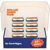 Dollar Shave Club 6 Blade Razor Refills 8 Pack 6 Stainless Steel Blades for a Close Comfortable Shave