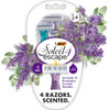 BIC Soleil 4 Escape Scented Womens Disposable Razors With 4 Blades Comfortable Shave Lavender Eucalyptus Scented Handle
