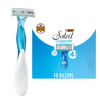 BIC Soleil 4 Womens Disposable 4 Blade Razors Flexible Blades and Rubber Grip Handle 10Pack