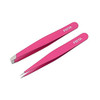 Precision Tweezers for Eyebrows FEITA Professional Stainless Steel Slant Pointed Eyebrow Tweezer Set with Travel Case fo