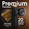 Vacutrim Cordless Mens Beard Trimmer Rechargeable Electric Shaver with 20 Trim Setting Calibration Dial and Builtin Vacu