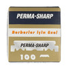 100 PermaSharp Straight Edge Razor Blades for use in Professional Barber Razors New Packaging