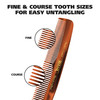 Wahl Beard Mustache Hair Pocket Comb for Mens Grooming Handcrafted Hand Cut with Cellulose Acetate Smooth Rounded Tapere