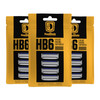 HeadBlade Mens HB6 Refill Shaving Razor Blades 6 Stainless Steel Blades for No Tugging or Pulling Shave Less Works for F