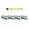 HeadBlade Mens HB6 Refill Shaving Razor Blades 6 Stainless Steel Blades for No Tugging or Pulling Shave Less Works for F