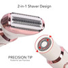 Electric Razor Shaver Trimmer for Women 2 in 1 Painless Body Razors and Facial Hair Remover Rechargeable Hair Removal Ki