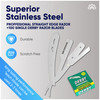 Equinox Professional Straight Edge Razor with 100 Single Derby Blades 100 Stainless Steel Razor and Blades Close Shaving