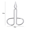 LASSUM 2 PCS Eyebrow TweezersStainless Steel Scissors Shaped Eyebrow Straight Tip Tweezers Clip