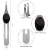 ANCIRS 4 Pack Tip Tweezers for Eyebrow NonSlip Grip Tip Tweezers Professional Stainless Steel Precision Pointed Blackhea