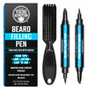Viking Revolution Beard Pen 2 Pack Black Beard Pencil Filler for Men Lapiz para Barba de Hombre Beard Filler for Men Wat