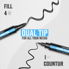Viking Revolution Beard Pen 2 Pack Black Beard Pencil Filler for Men Lapiz para Barba de Hombre Beard Filler for Men Wat