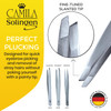 Camila Solingen CS25 4 Professional Surgical Grade Stainless Steel Precision Tip Eyebrow Tweezers for Facial Hair Shapin