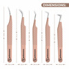 Fiber Tip Lash Tweezers For Eyelash Extension Tweezers Professional