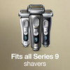 Braun Shaver Head Replacement Part 94M Silver Compatible with Series 9 Pro and Series 9 Electric Razors for Men
