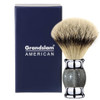 Grandslam Finest Badger Shaving Brush with Resin Handle Engineered for the Best Shave of Your Life Gray