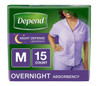Medium Overnight Depends Women Night Defense Incontinence Underwear Purple