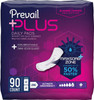 Prevail Plus Long Length Incontinence Bladder Control Pads Ultimate Absorbency 90 Count 2 packs or 45
