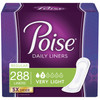 Poise Daily Incontinence Panty Liners Very Light Absorbency Regular 288 Count 6 Packs of 48