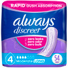 Always Discreet Adult Incontinence Pads for Women Moderate Absorbency Long Length Postpartum Pads 54 Count