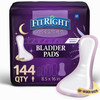 Medline FitRight Overnight Bladder Control Pads Maximum Absorbency Nighttime Incontinence Protection 85 x 16 24 Count pe