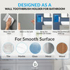 Pursonic UV Toothbrush Sanitizer Holder Wall Mounted 5 Slots Toothbrush Holders for Bathrooms with Toothpaste Holder NoD