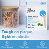 The Humble Co Molar Floss Picks for Teeth 200 Count Mint Angled Dental Flossers with Extended Reach for Molars Back Teet