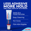 Secure Denture Adhesive Cream for Uppers Lowers Partials Waterproof Seal Zinc Free Food Grade Ingredients Less Adhesive