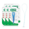 GUM EEZThru Floss Threaders Dental Flossers for Braces Bridges Implants25 CountPack of 6