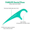 FAMILIFE Floss Picks 240 Count Mint Dental Floss Cleaner Tooth Picks Flossers with 4 Travel Handy Cases Helps to Fight T